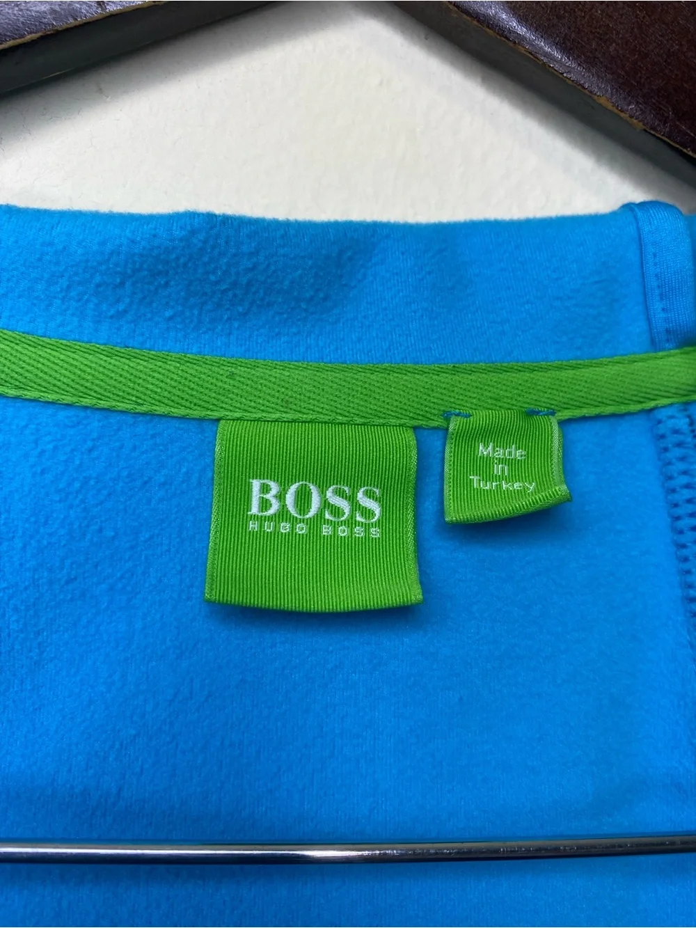Hugo Boss Men Green Label Sorajo Full Zip Golf Hoody Sweatshirt Blue Size XL